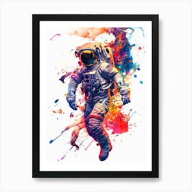 Astronaut Painting Poster