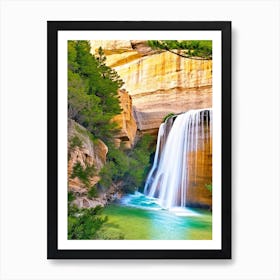 Calf Creek Falls, United States Majestic, Beautiful & Classic (1) Art Print