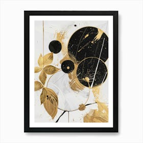 Abstract Black And Gold Painting 45 Art Print