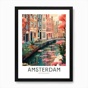 Amsterdam, Netherlands Maximalist Travel Poster Vibrant Colour Art Print