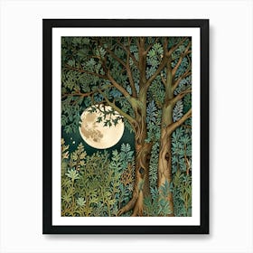 William Morris Moonlight In The Forest 32 Art Print