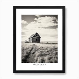 Poster Of Montana, Black And White Analogue Photograph 3 Art Print