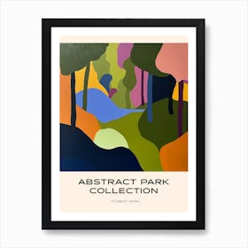 Abstract Park Collection Poster Forest Park Portland 3 Art Print