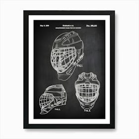 Goaltenders Hockey Mask Hockey Decor Hockey Helmet Patent Hoshizaki Ice Hockey Patent Ice Hockey Patent Hockey Art Hockey Sh2321 Art Print