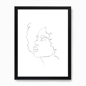 Portrait Of A Afro Woman Art Print