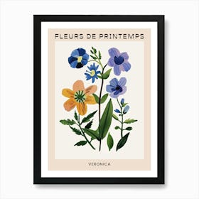 Spring Floral French Poster  Veronica 3 Art Print