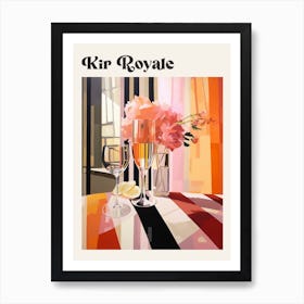 Kir Royale 2 Retro Cocktail Poster Art Print