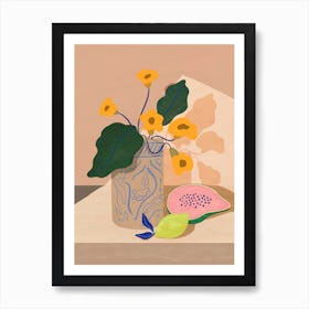 Lemon Papaya Art Print