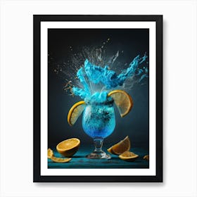 Blue Lagoon Explosion Art Print