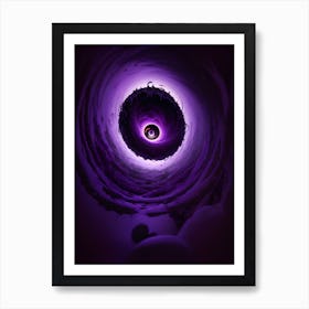 Purple Light In The Dark Art Print