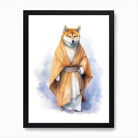 Shiba Inu Dog As A Jedi 4 Art Print