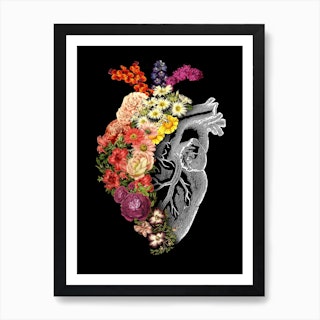 Flower Heart Spring Art Print