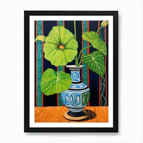 Flowers In A Vase Still Life Painting Moonflower 2 Art Print