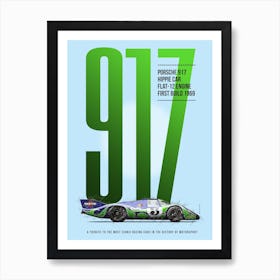 Porsche 917 Hippie Car Tribute Art Print