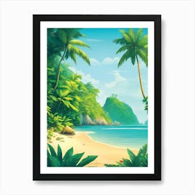 Tropical Beach Landscape 3 Art Print