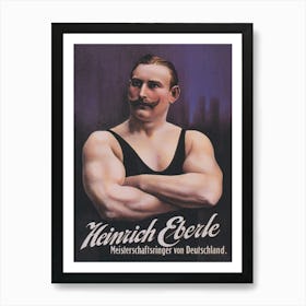 Muscle Man, Vintage Man Portrait Art Print