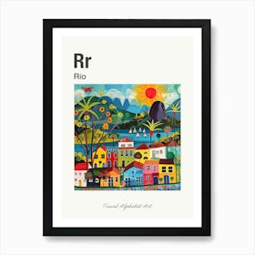 Kids Travel Alphabet  Rio 2 Art Print
