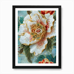 Chinese Flower 1 Art Print