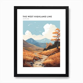 The West Highland Line Scotland 10 Hiking Trail Landscape Poster Art Print