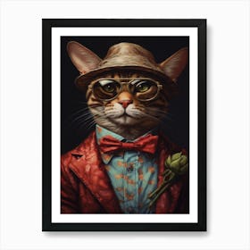 Gangster Cat Pixiebob Art Print