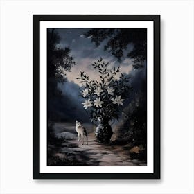 Wolf In A Vase Art Print