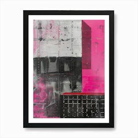 Pink And Black Art Print