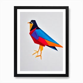 Harrier Origami Bird Art Print