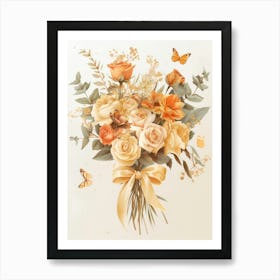 Bouquet Of Roses Art Print