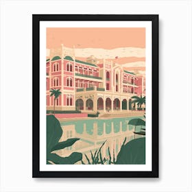 Chennai India Travel Illustration 2 Art Print