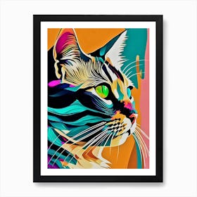 Electric Cat Art Print