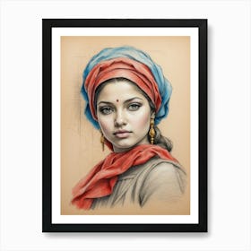 Indian Woman 1 Art Print