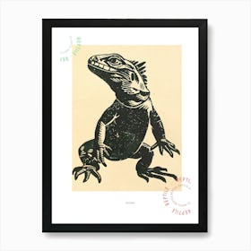 Iguana Bold Block 5 Poster Art Print