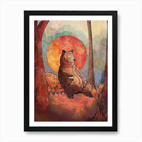 The Relaxing Bear Art Print