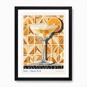 Art Deco Cocktail In A Martini Glass 3 Poster Art Print