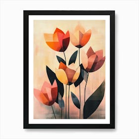 Abstract Tulips Art Print