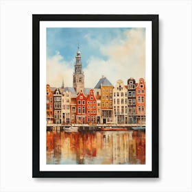 Amsterdam Canals - Oil Painting Art Print
