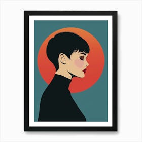 Girl With Short Hair Art Print