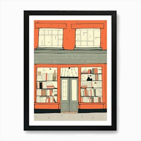 Manchester The Book Nook Pastel Colours 1 Art Print