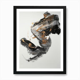 Gold And Black 57 Art Print