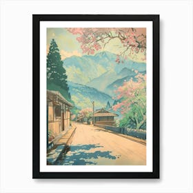 Kagoshima Japan 3 Retro Illustration Art Print