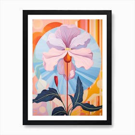 Iris 1 Hilma Af Klint Inspired Pastel Flower Painting Art Print