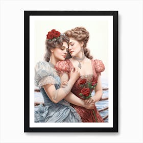 Titanic Ladies Colour Sketch 2 Art Print