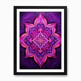 Symmetrical Mandalas Geometric Illustration 14 Art Print