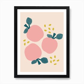 Pink Apples Art Print