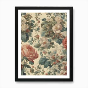 Roses Wallpaper 1 Art Print