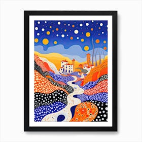 Ostia, Italy, Illustration In The Style Of Pop Art 3 Art Print