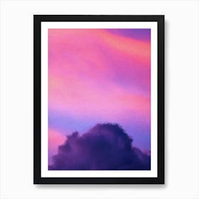 Cloudy Abstract Sky Painting,Minimalist Art (2) Art Print