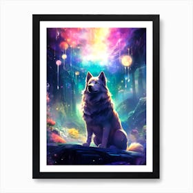 Wolf In The Forest 1 Art Print