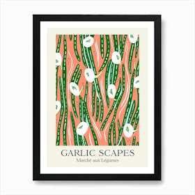 Marche Aux Legumes Garlic Scapes Summer Illustration 3 Poster