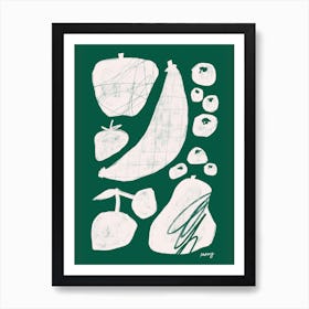 Abstract Fruit Green    Art Print